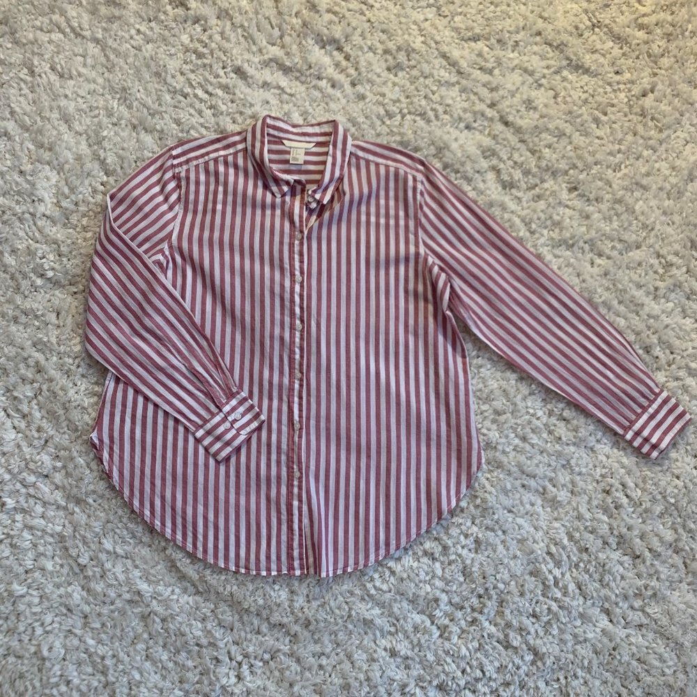 Striped Pink Button Down Shirt